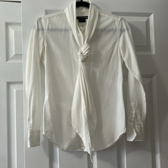 Ralph Lauren Sport long sleeve button up with tie neckline size 2 - Picture 3 of 6